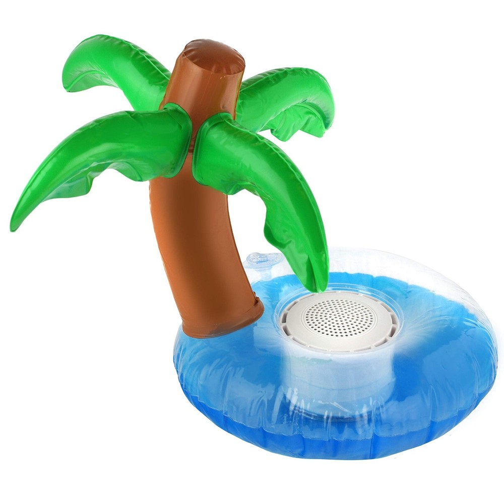 *1-Pack* Caleo Floating Bluetooth Speaker Palm Tree Inflatable Waterproof