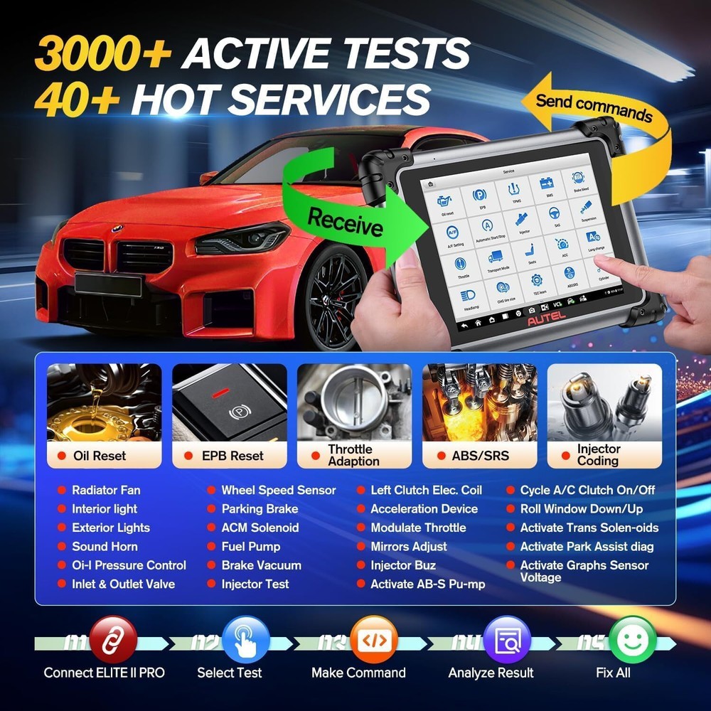 2025 Autel MaxiSys Elite II PRO As MS909 Diagnostic Scan Programming Key Coding