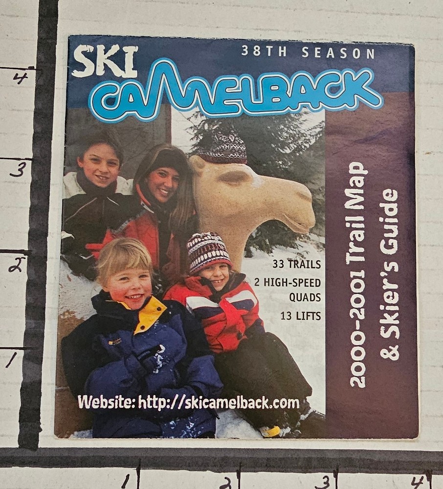 2000/01 CAMELBACK SKI AREA TRAIL MAP.  EX-MINT