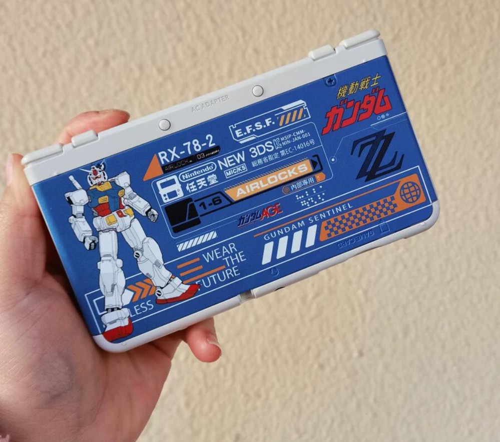 Mobile Suit Gundam NEW 3DS Console Replacement Shell Rare!Hot