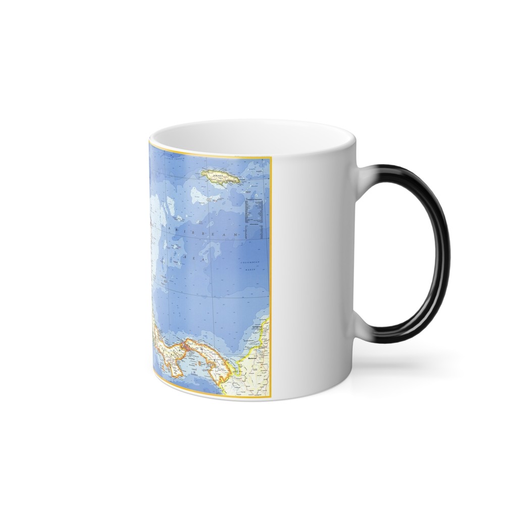 Central America (1973) (Map) Color Changing Mug 11oz