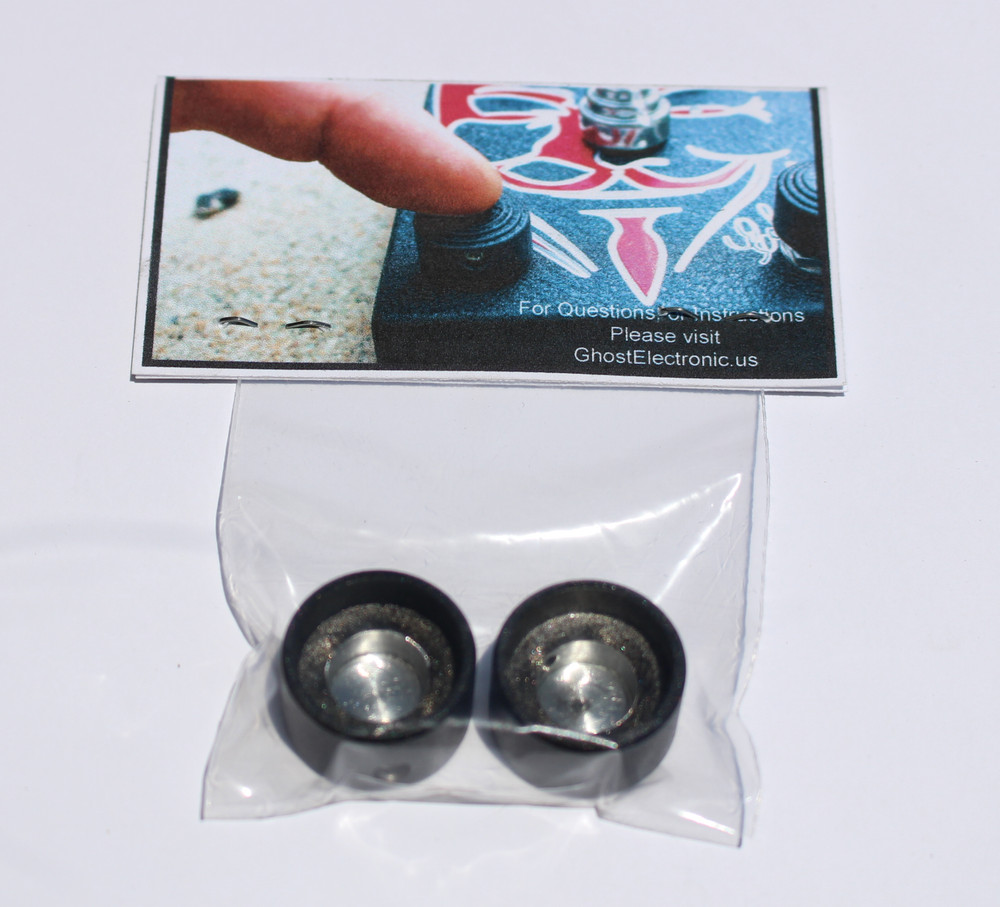 Footswitch Covers "MODE" Pattern Black Abyss Pedal Topper