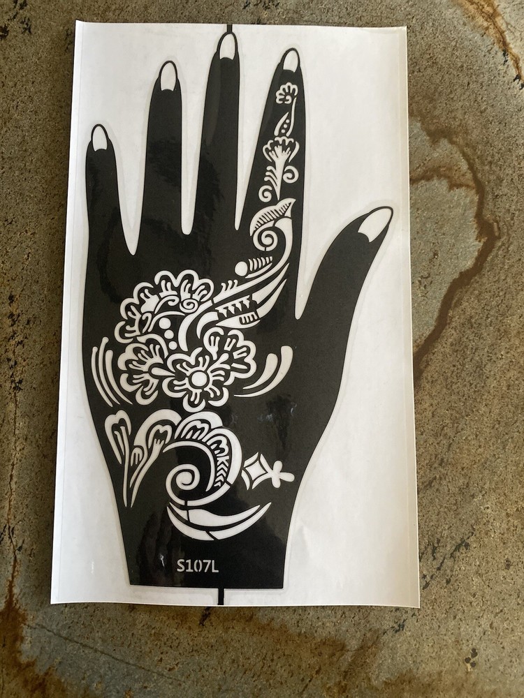 Full Hand Henna Stencil #S107L