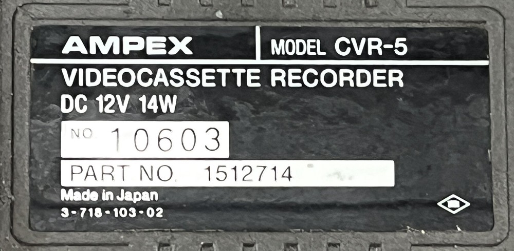 Ampex CVR-5 BetaCam SP Recorder