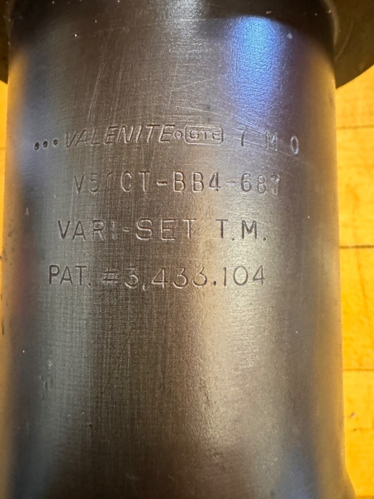 CAT 50 VALENITE VARI-SET ADJUSTABLE BORING HEAD PART NO. V50CT-BB4-687