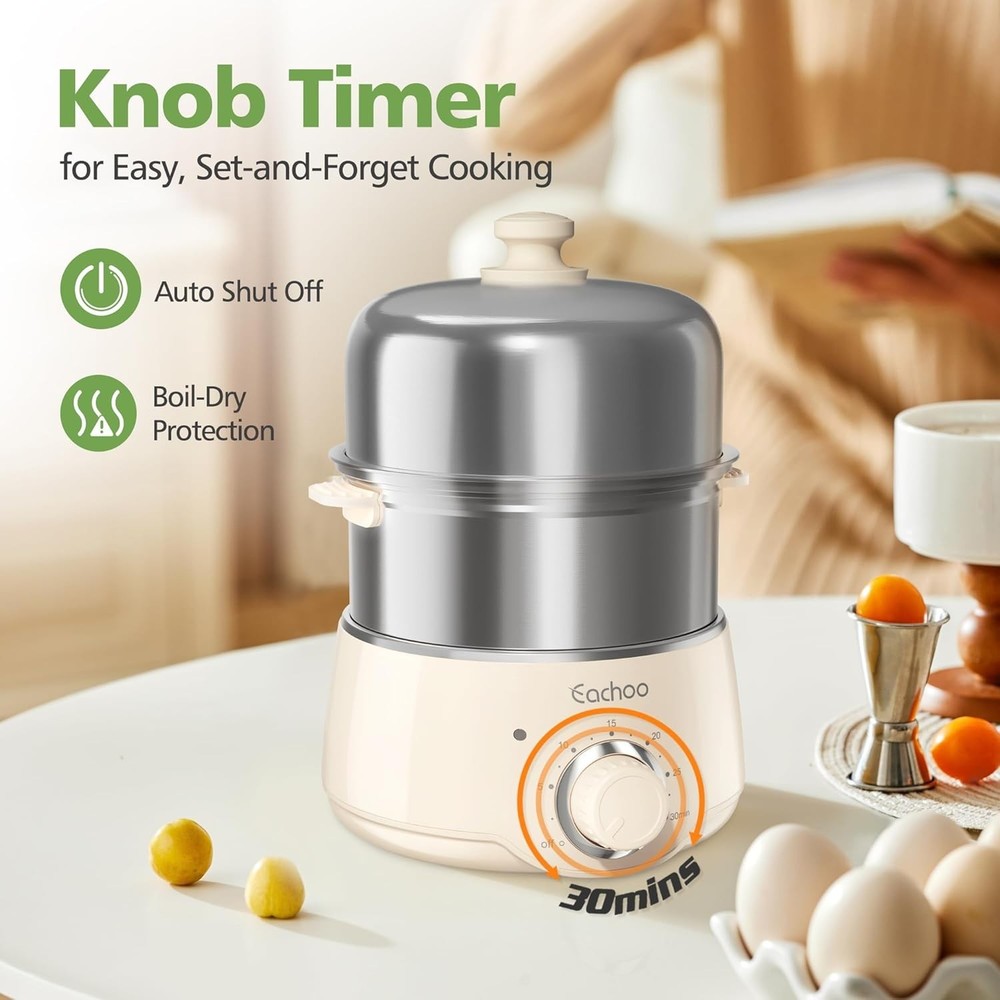 Efficient 14-Egg Cooker with Rapid Heating & Dishwasher Safe - Kitchen Essential
