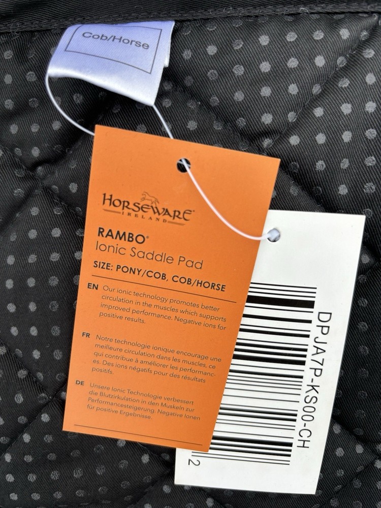 Rambo Ionic Saddle Blanket Cob/Horse Non-slip