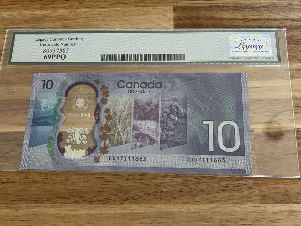 BC-75 2017 $10 “Canada 150” Commemorative, Legacy 69PPQ