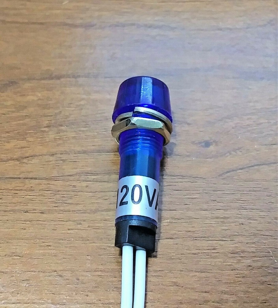 BBT 120 volt AC Waterproof Blue LED High Profile Indicator Light