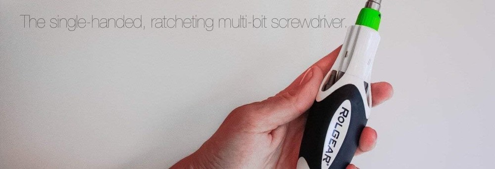 Rolgear Silent Multibit Ratchet Screwdriver 8 Tips (Power Bits)