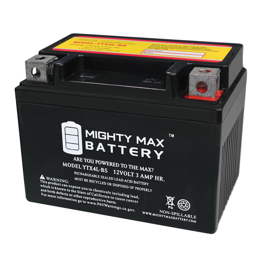 Mighty Max YTX4L-BS Replacement for Coolster 110CC GK-6110A