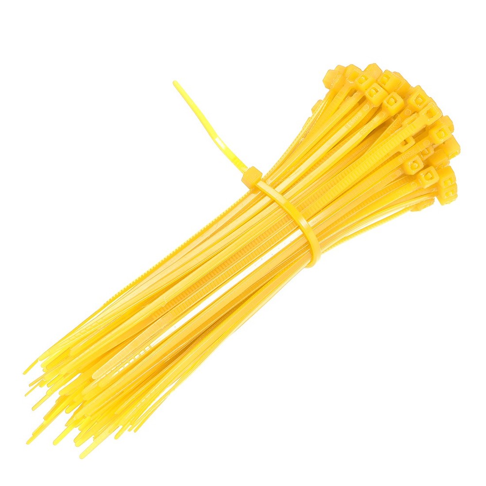 Nylon Cable Ties 4 Inch Self-Locking Zip Ties 0.07 Inch Width Yellow 500pcs