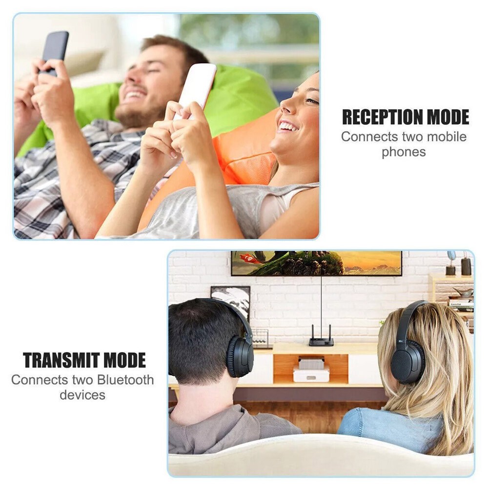 Bluetooth 5.3 Transmitter Receiver Long Range For TV Home Stereo Audio Adapter