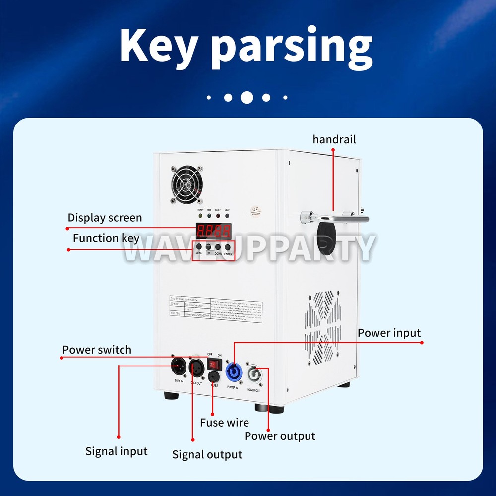 PAIDUN 2PCS 750W Cold Spark Firework Machine Sparkler Effect DMX Remote Control