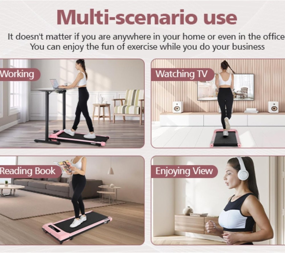 Walking Pad 2.5HP Foldable Walking Treadmill with App and Remote Control 300 LBS