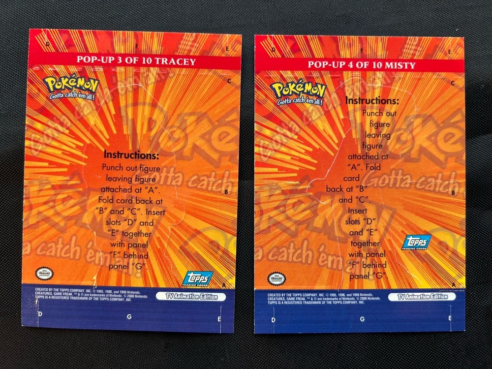 2000 Topps Pokemon Series 3 Pop Up Complete Set - 10/10 Charizard