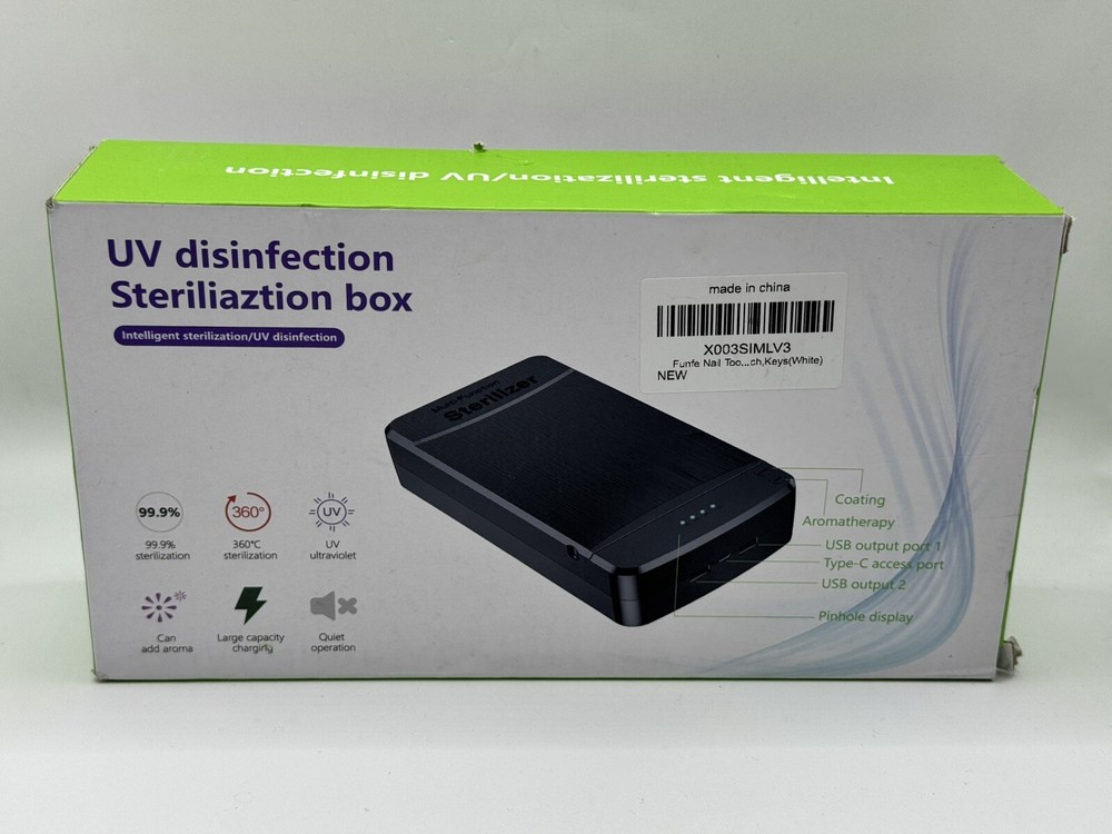Intelligent UV Disinfection Sterilization Box Aromatherapy for Cell Phone WHITE