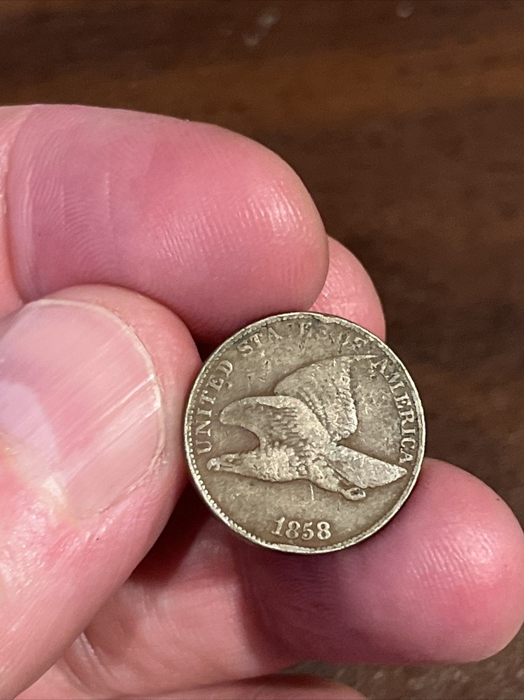 1858 Large Letters Flying Eagle Cent