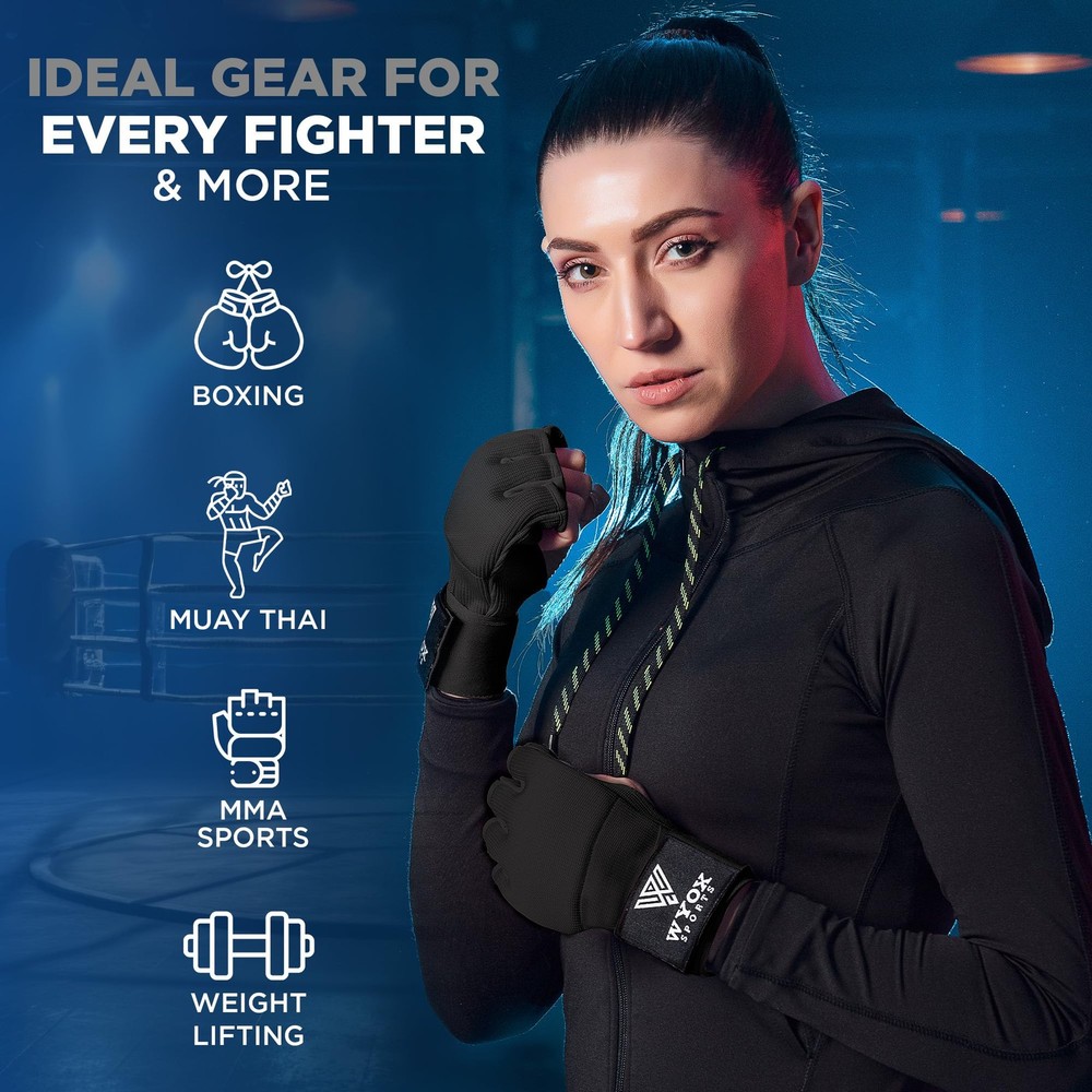 Gel Boxing Hand Wraps Padded Inner Quick Wrap Wrist Support