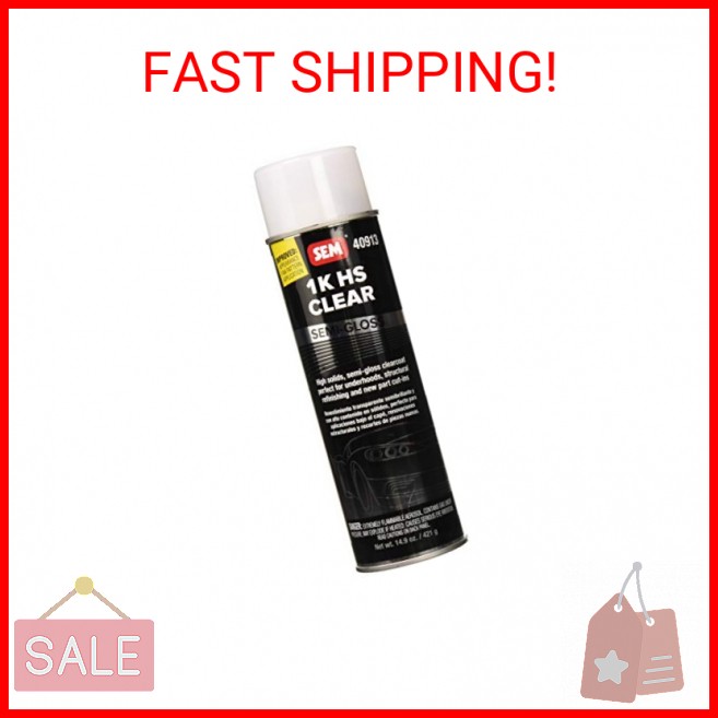 SEM 40913 1K HS Semi-Gloss Clear Coat, 14.9 oz