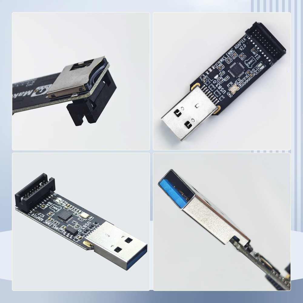EMMC Adapter V2 USB 3.0 Micro Memory Card Reader Module Fits Makerbase MKS