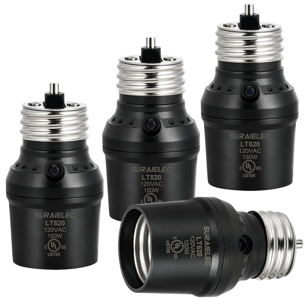 SURAIELEC Light Sensor Socket, Dusk to Dawn Sensor Socket, Adjustable Sensor ...