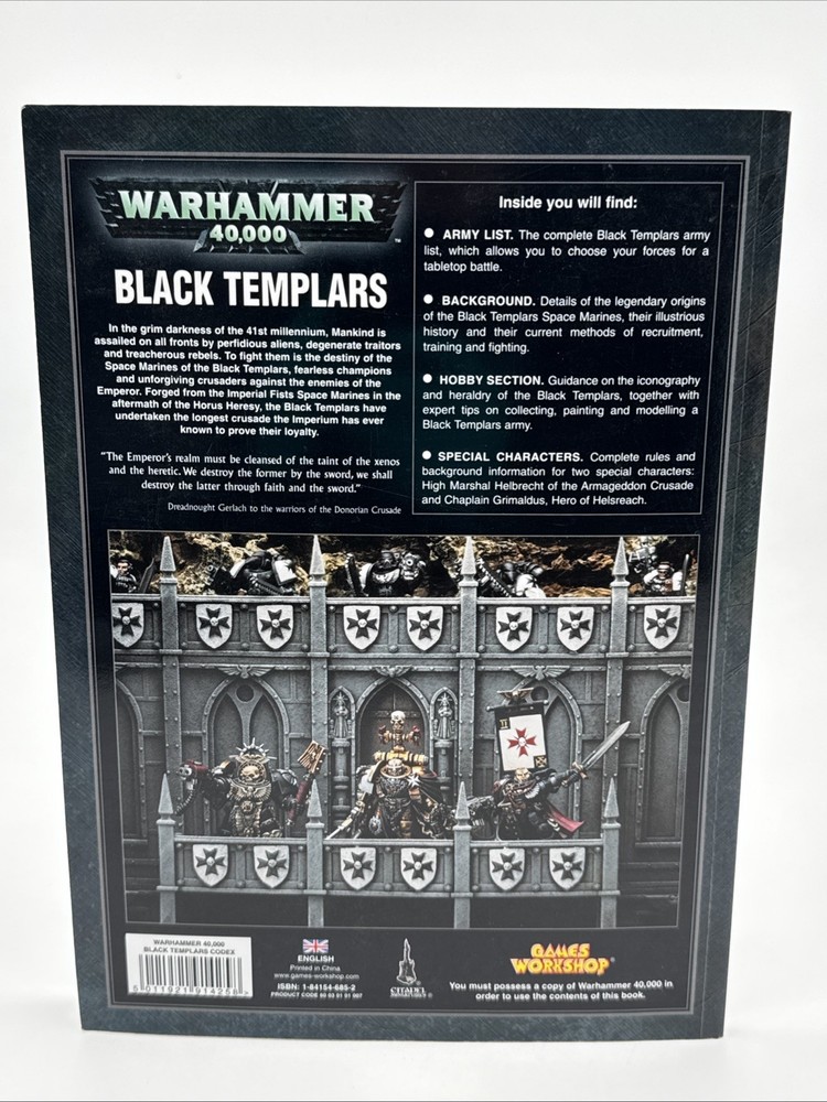 (BA05) Codex Black Templars 4th Edition Expansion - Warhammer 40k