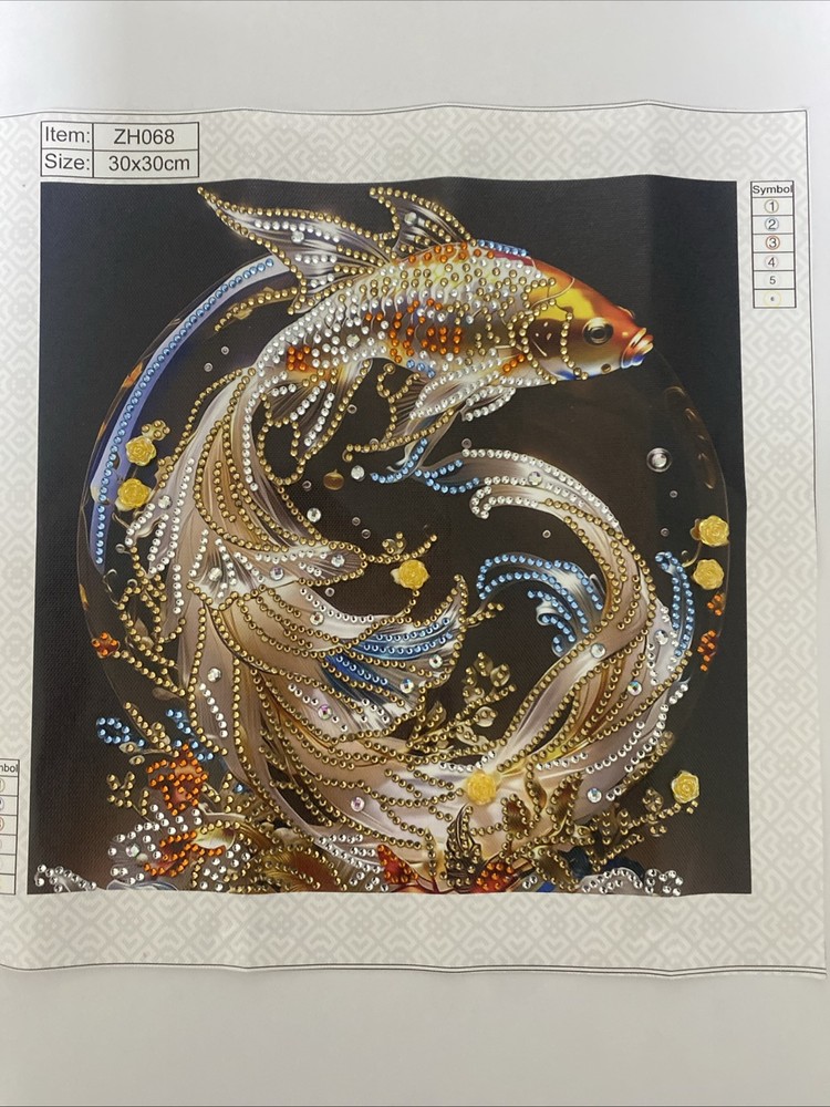 Koi Fish Diamond Painting Complete