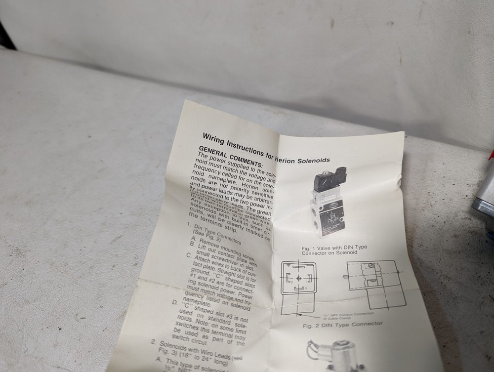 Herion 40-314-70, SOF294 air pilot valve