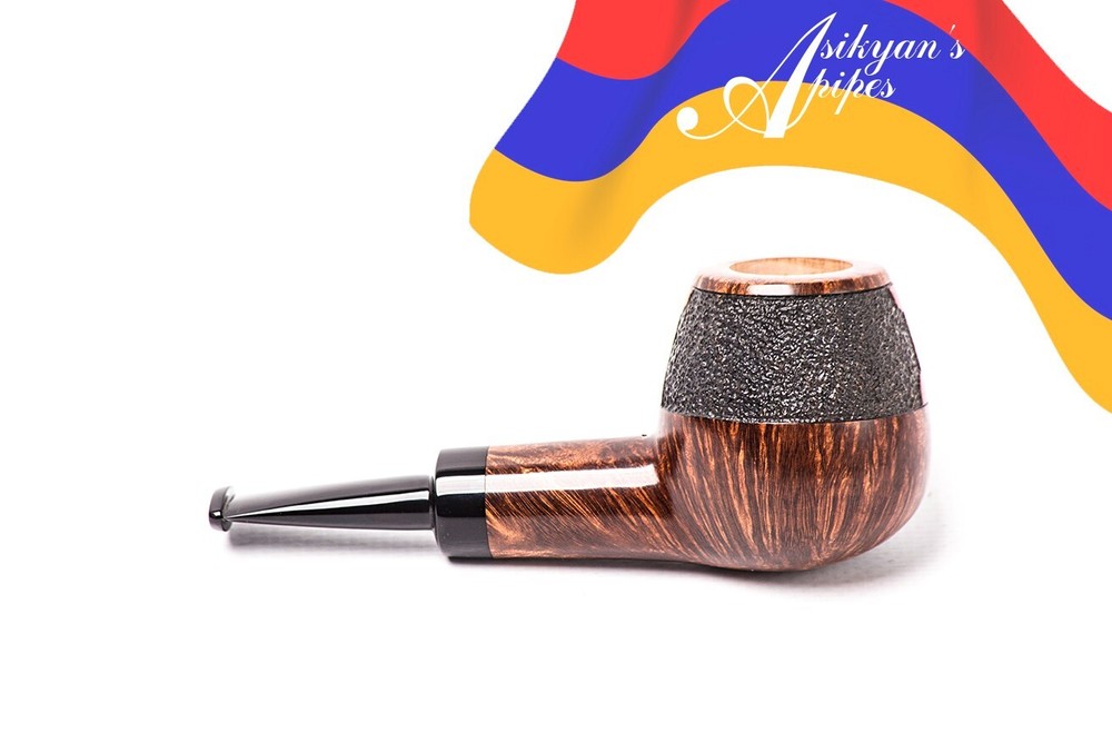 Asikyan Pipe #414/24 Brandy Smooth\Rusticated Hand Made