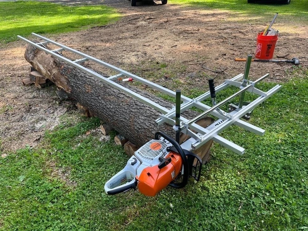 36-Inch Chainsaw Mill with 9ft Rail System – Ideal for Cedars, Oaks, and Walnuts