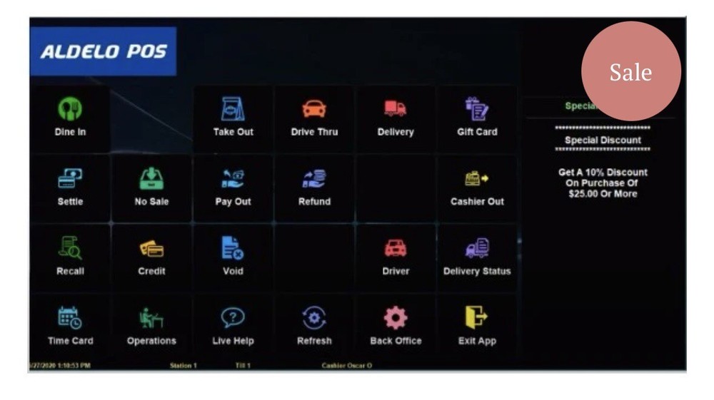 Aldelo POS 2E for Restaurant Station License Latest Version