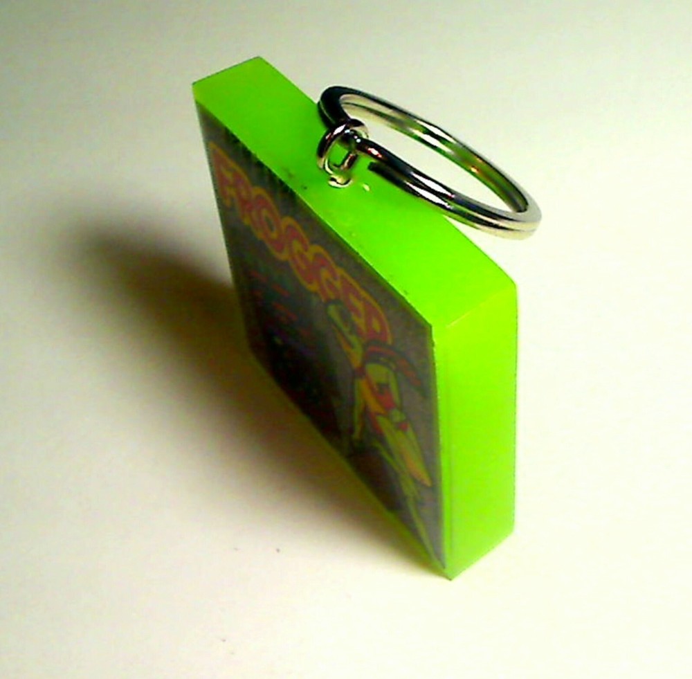 Frogger Arcade Coin Door accessory Keychain