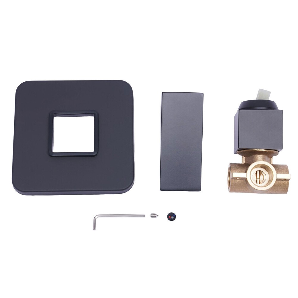 Single-function Shower Mixing Valve Wall Mount Black Shower Handle Valve Kit