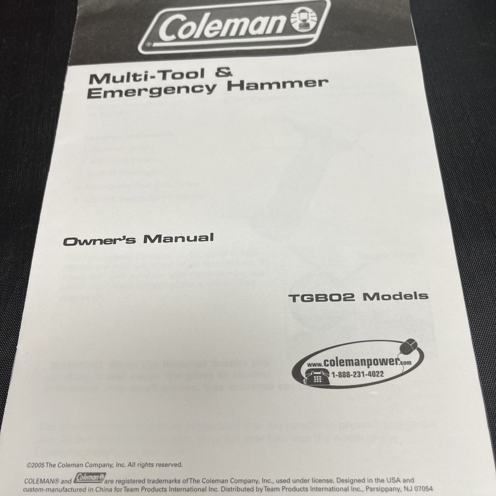 Coleman Multi-Tool and Emergency Hammer Gift Set NIB