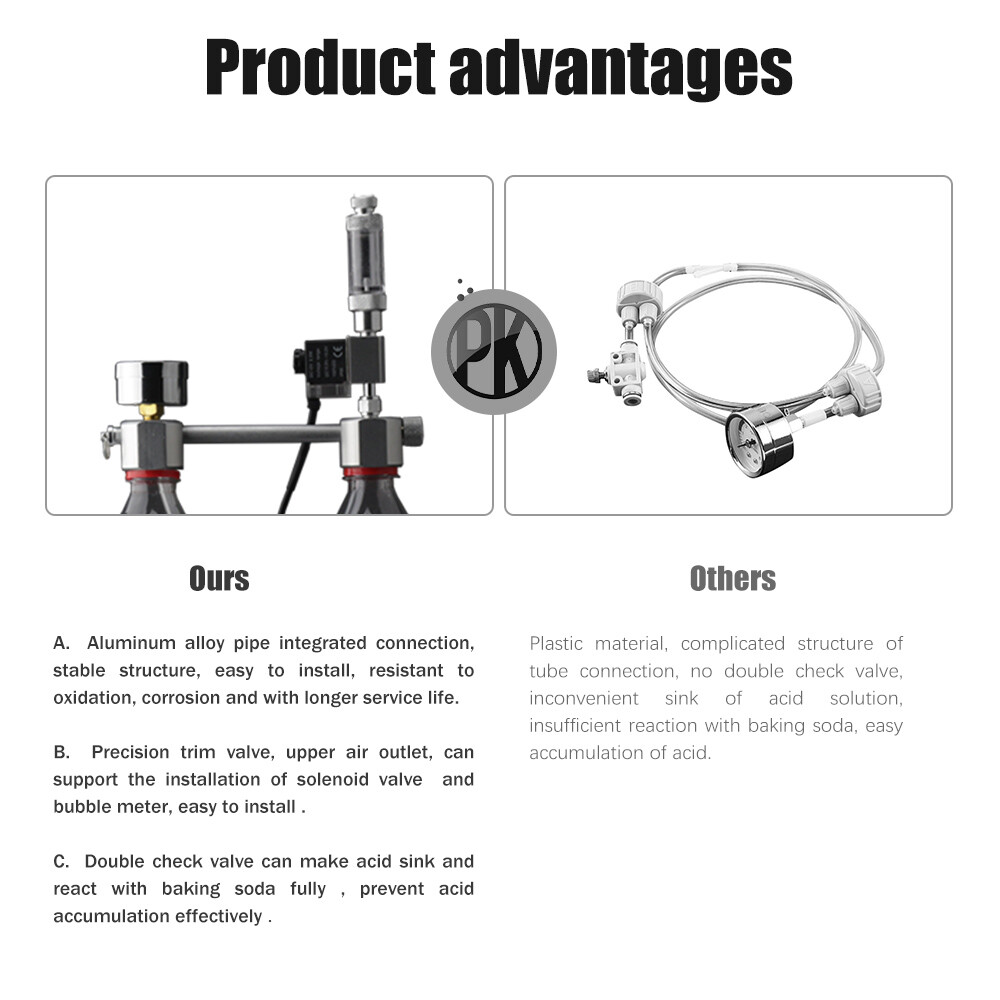 Aquarium DIY CO2 Generator System Kit CO2 Generator System with Solenoid V0X7