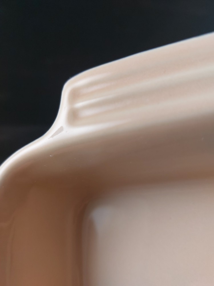2 Le Creuset Purple Ceramic Rectangular Casserole Baking Dishes, 10-12