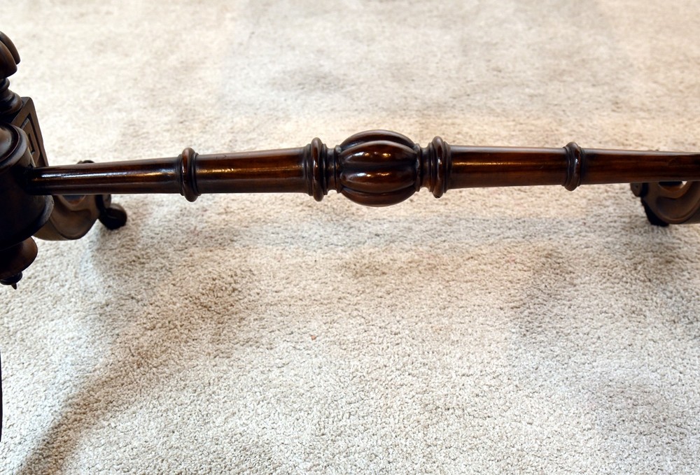 Victorian Writing Table Walnut Antique Side 1880