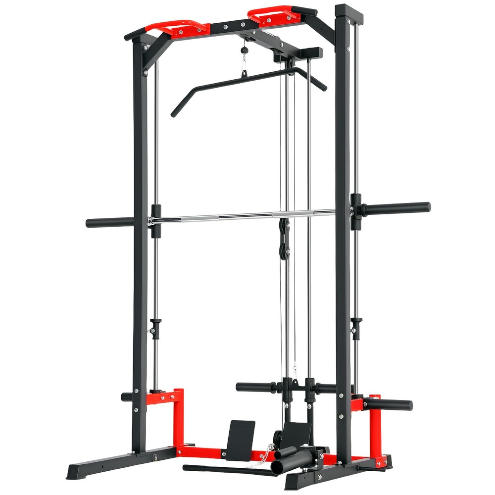 Smith Machine, Multi-Function Power Cage with Lat Pull Down System
