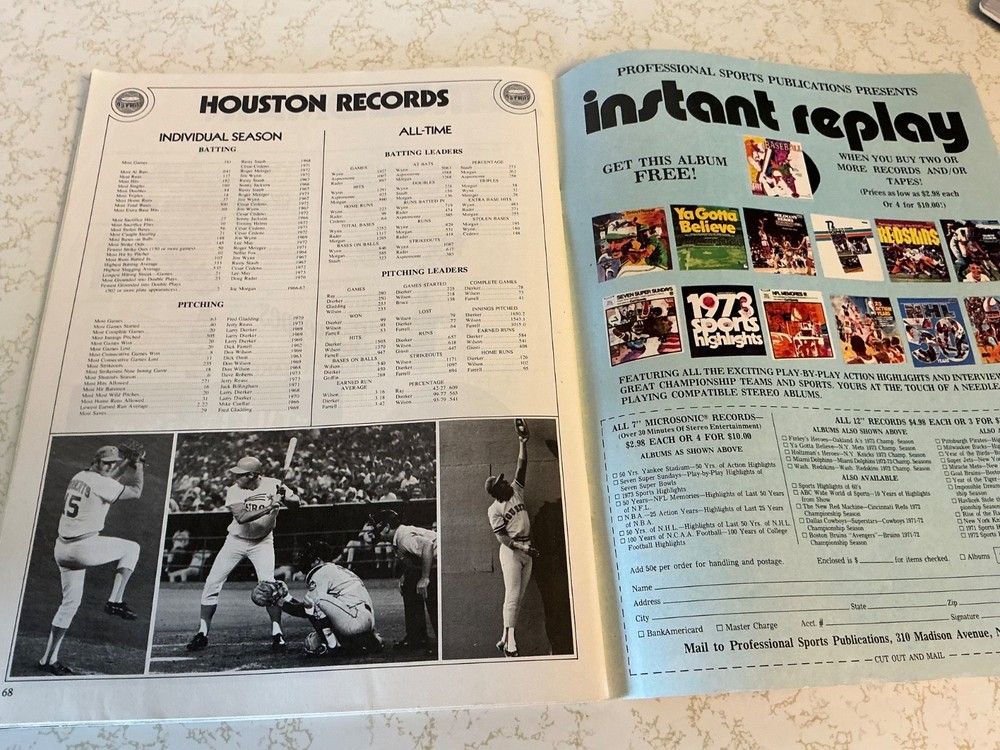 (119). 1974 Houston Astros Program--Signed