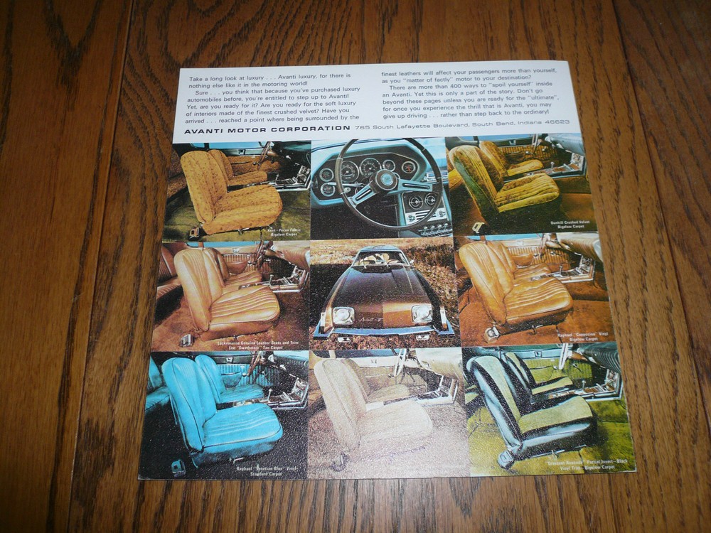 Avanti Sales Brochure - Foldout Style