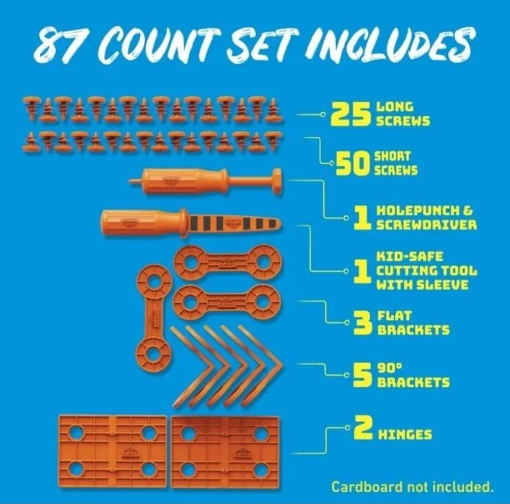 Elmer's Build It Tools Kit Construct & Create w/ your Cardboard 87ct Tool Kit
