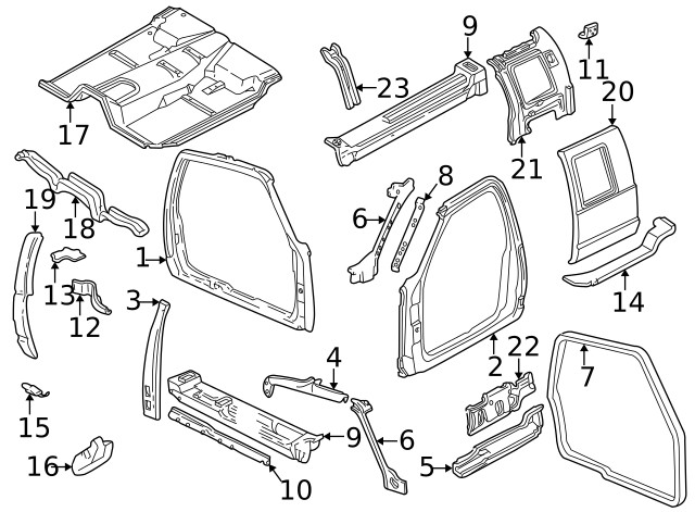 Genuine GM Reinforced Panel 15545234