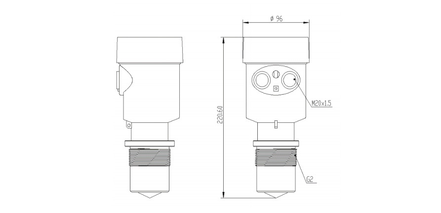 80G Radar Level Transmitter Sensor Gauge for Solid Cement Stockpile w/FCC ID