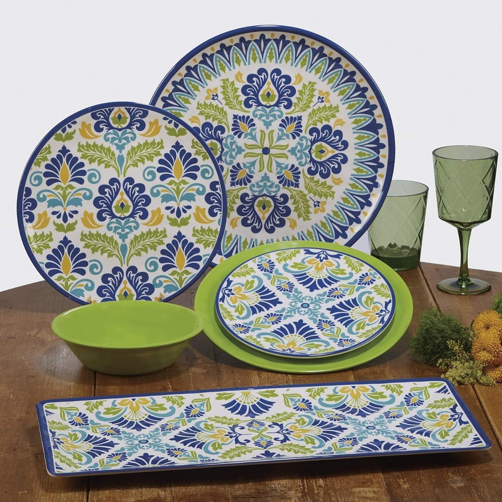 Certified International Martinique Melamine 12 pc Dinnerware Set Multicolor
