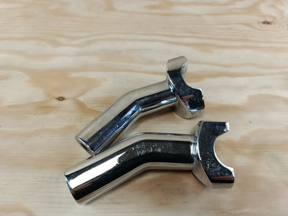 (K) CHROME 4" PULLBACK RISERS FOR 1" HANDLEBARS HARLEY DAVIDSON