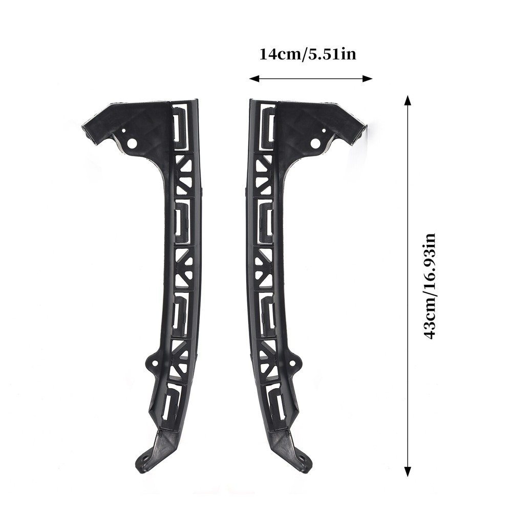Pair Bumper Bracket Set For 2009-2014 Honda Fit Front Left & Right Plastic