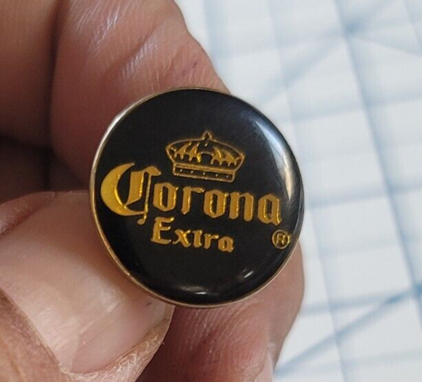 Vintage Corona Extra Lapel Pin Approx. 1" Round