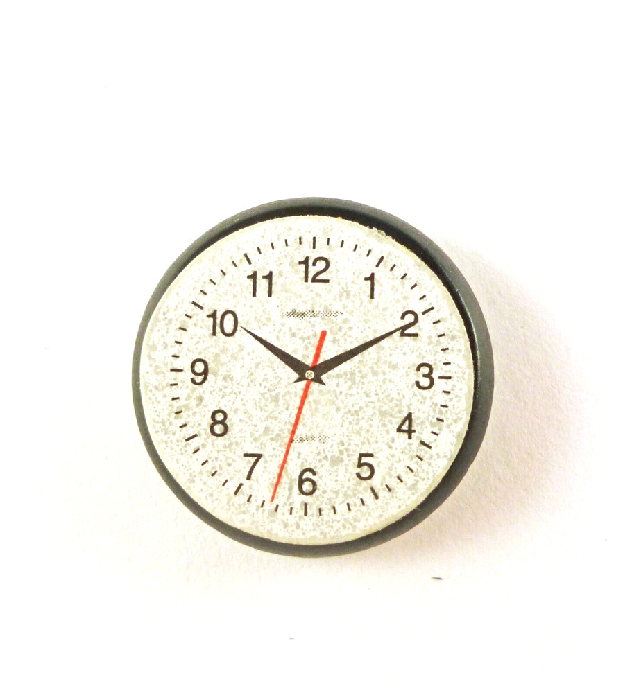 Dollhouse Miniature Basic Black Clock, T8454