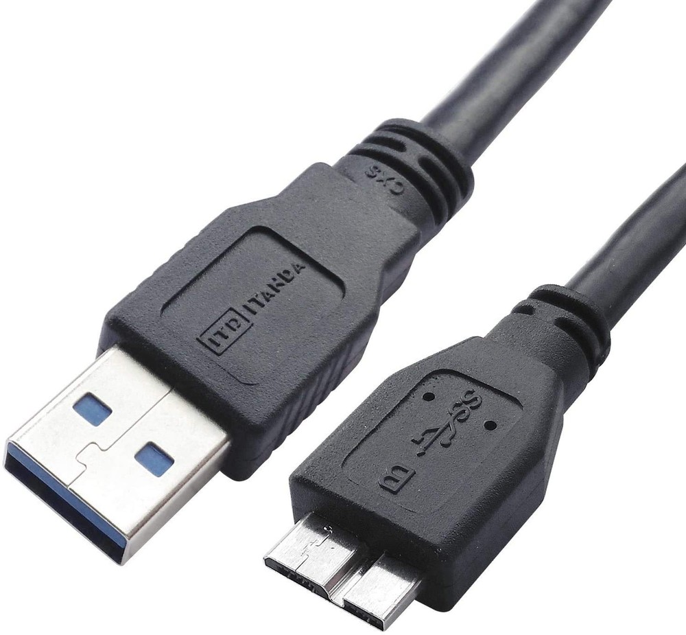 ITD ITANDA USB 3.0 Micro Cable, 3.3FT, Heavy 3.3 FT - A to B, Black